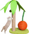 Cat palm tree sisal scratching post with orange