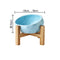 Ergonomic elevated pet food bowl