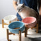 Ergonomic elevated pet food bowl