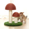 Cat mushroom scratching post made of sisal