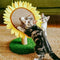 Cat sunflower scratching post made of sisal